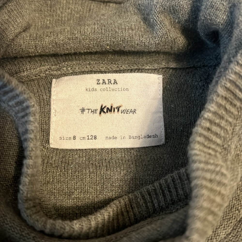 Zara Boys Green Sweater 8 - Picture 2 of 2